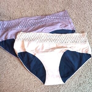 Thinx Period Lace Trim Panties - Purple and Cream
